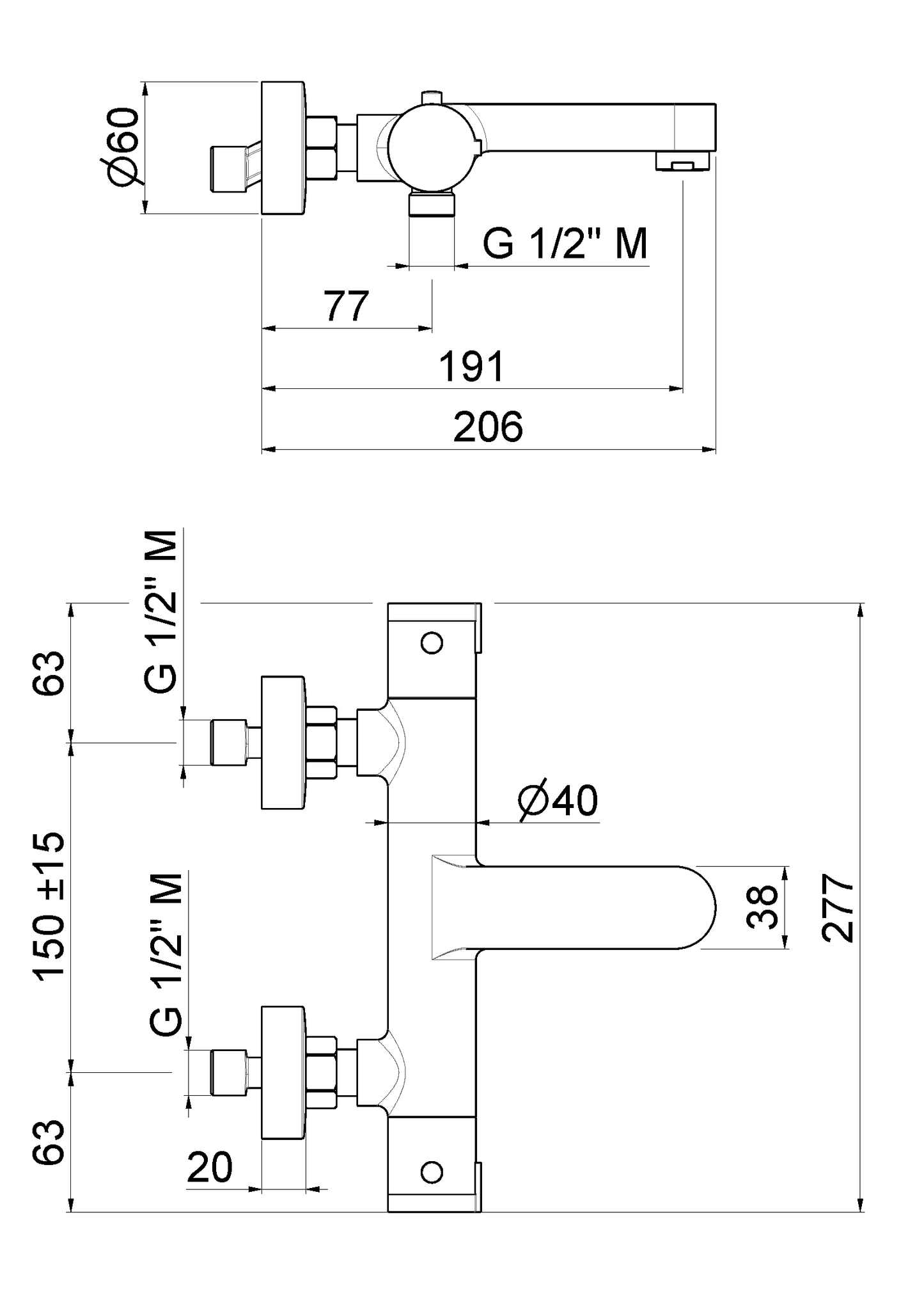 MISCELATORE TERMOSTATICO VASCA VEMA WELLNESS BRASS OTTONE V24082