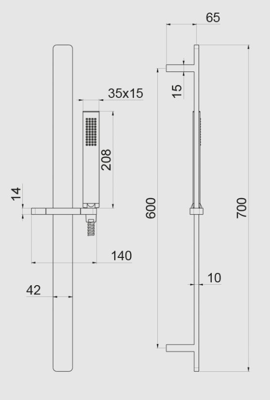 ASTA SALISCENDI DOCCIA VEMA LYS OTTONE V25100