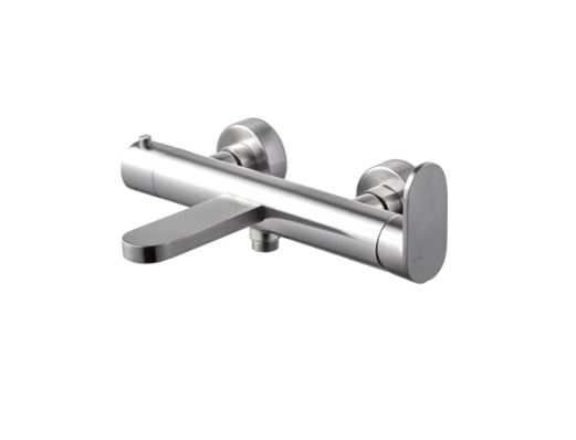 MISCELATORE VASCA ESTERNO CON DEVIATORE VASCA/DOCCIA VEMA AYAS STEEL ACCIAIO V28080