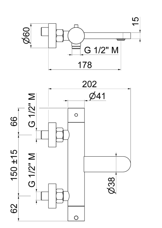 MISCELATORE VASCA ESTERNO CON DEVIATORE VASCA/DOCCIA VEMA VENY STEEL ACCIAIO V29080