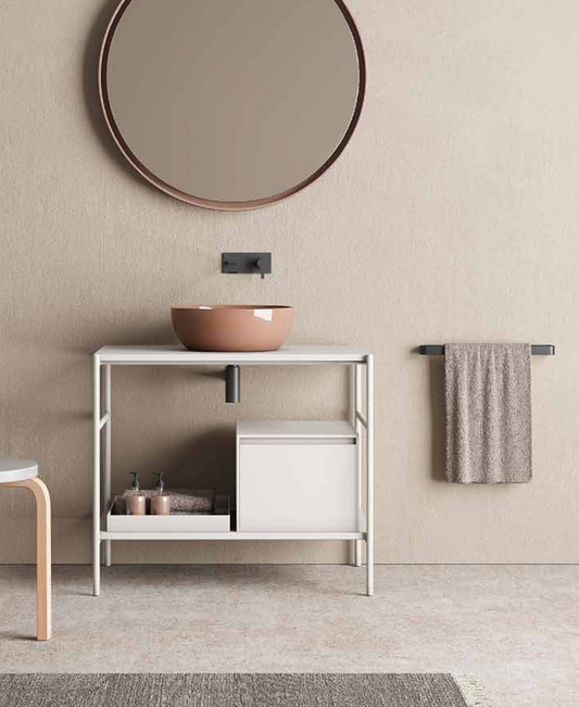 Mobile da Bagno NIC DESIGN VELO 87 Vaniglia/Fard - 87x52x74 cm