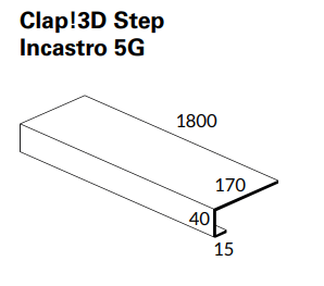 PROFILO PER GRADINI DÉCO CLAP! 3D STEP COORDINATO (4 PZ)