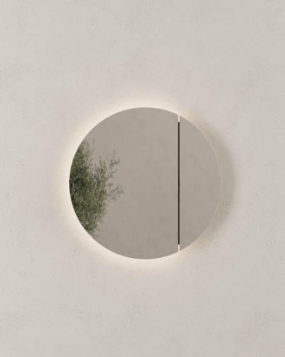 Specchio Tondo FILO LUCIDO NIC DESIGN LUNA RETROILLUMINATO - D. 50 - 60 - 90 cm