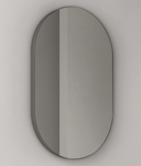 Specchio in Acciaio NIC DESIGN PASTILLE OVALE - 80x50x4 cm