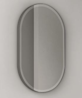 Specchio in Acciaio NIC DESIGN PASTILLE OVALE RETROILLUMINATO - 80x50x4 cm