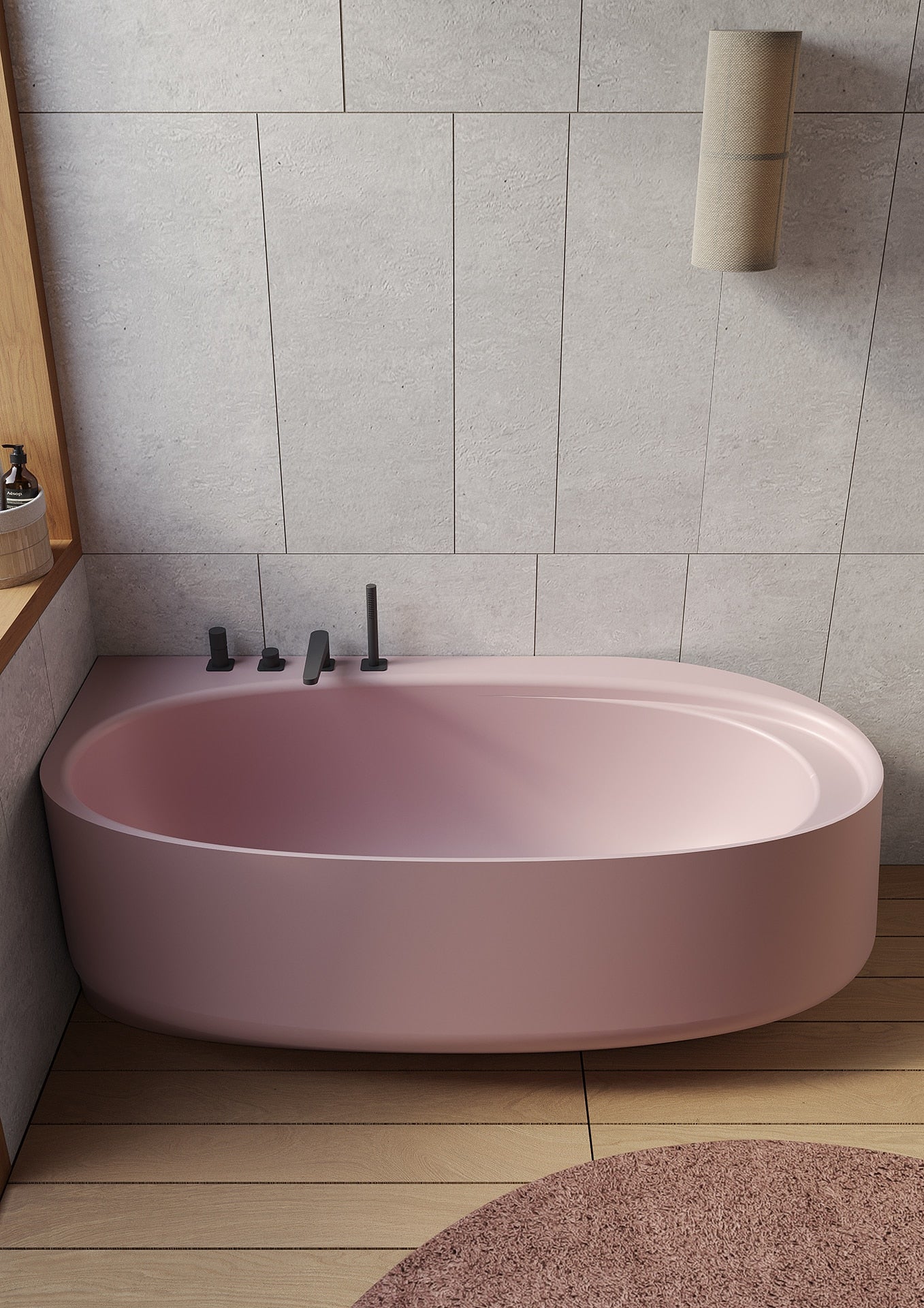 Vasca in Acrilico/Gel Coat Resina FORMA AQUAE IKI CORNER 165x80 cm