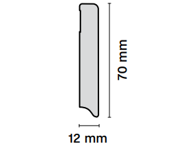 Battiscopa Woodco Flow effetto legno cemento coordinato
