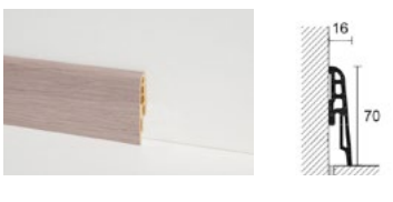 BATTISCOPA COORDINATO DÉCO CLAP! 3D IN PVC TONDO 70X16