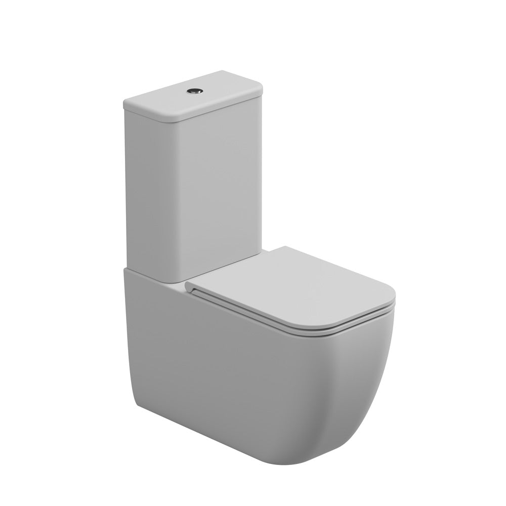 Vaso con cassetta Monoblocco WC a Terra in ceramica Rimless GSG BRIO