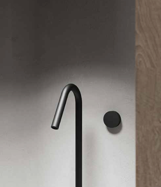 BOCCA EROGAZIONE CON MISCELATORE PROGRESSIVO LAVABO A PAVIMENTO NIC DESIGN MADE 18x101 cm