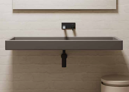 Lavabo da Appoggio/Sospeso in ceramica NIC DESIGN CANALE 120 - 120x45x10 cm