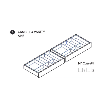 Cassetto Vanity in MDF LACCATO NIC DESIGN BELT