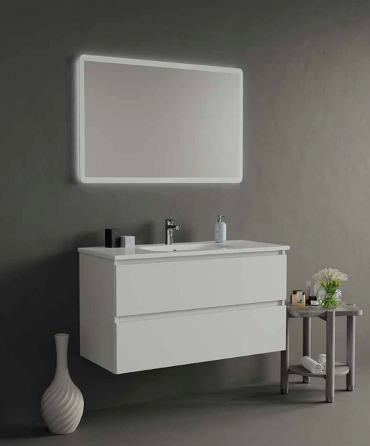 Composizione Mobile da Bagno IDEA STELLA EVO 100.2 BIANCO OPACO