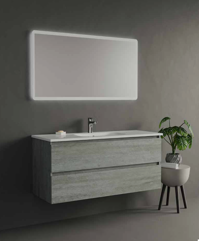 Composizione Mobile da Bagno IDEA STELLA EVO 120.2 CEMENTO