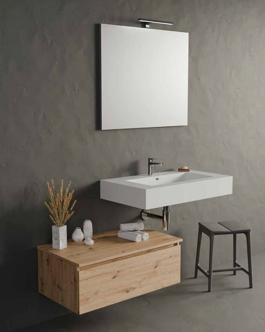 Composizione Mobile da Bagno IDEA STELLA VENERE 80.1 ROVERE NODATO