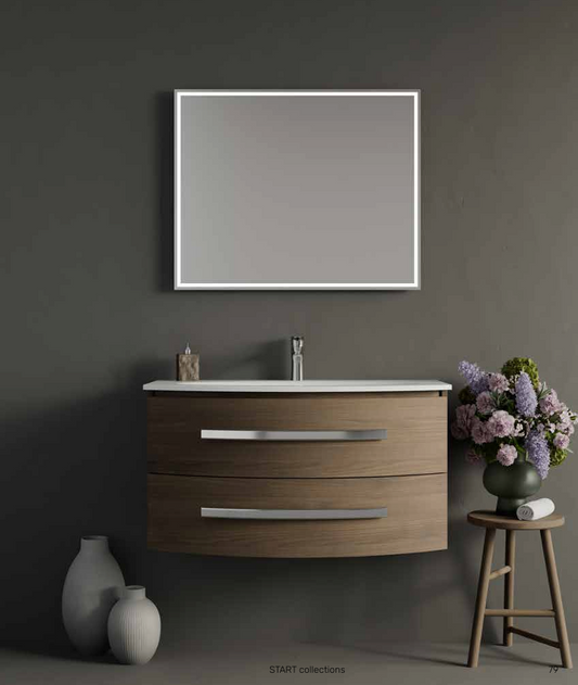 Composizione Mobile da Bagno IDEA STELLA WAVE 90.3 NOCE
