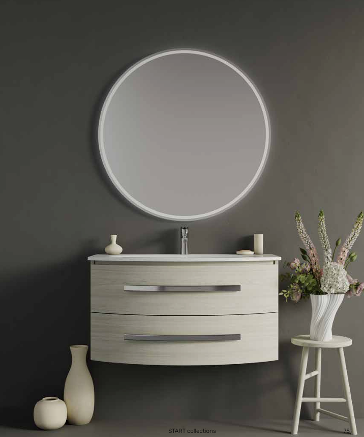 Composizione Mobile da Bagno IDEA STELLA WAVE 90.4 OLMO CREME