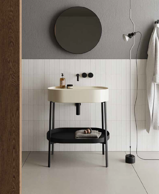 Mobile da Bagno SELF-STANDING NIC DESIGN CONSOLLE 70 Lavabo in ceramica LINO