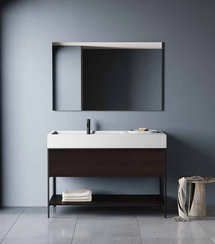 Mobile da Bagno NIC DESIGN ELEN 120 Lavabo in ceramica GESSO - 120x50x85 cm