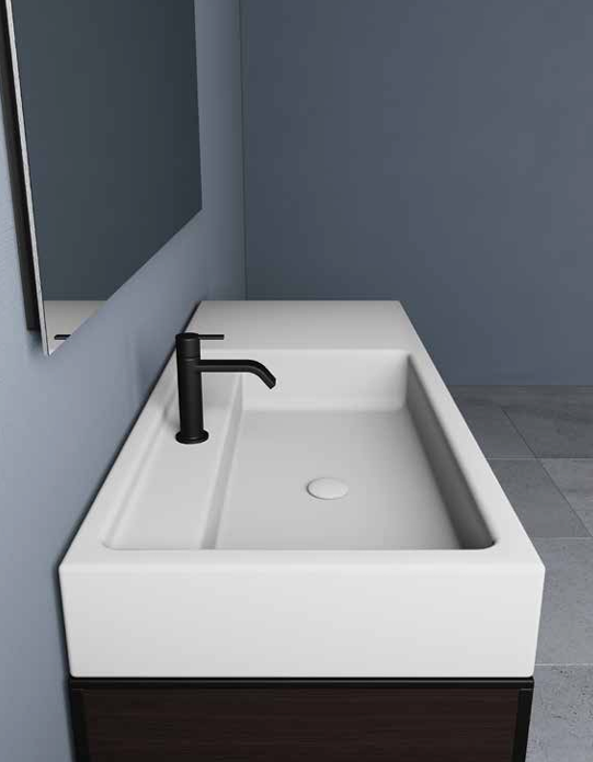 Mobile da Bagno NIC DESIGN ELEN 120 Lavabo in ceramica GESSO - 120x50x85 cm