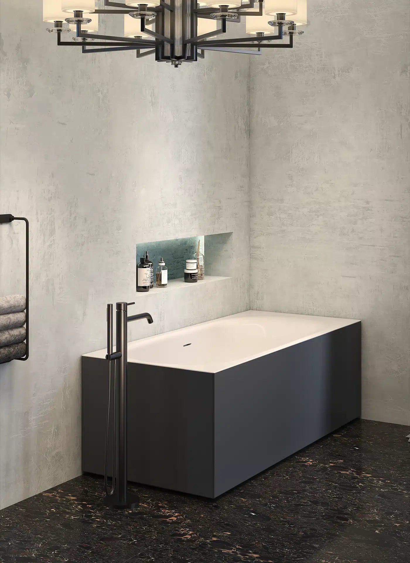 Vasca in Acrilico/Gel Coat Resina FORMA AQUAE SOAP CORNER 168x75 cm