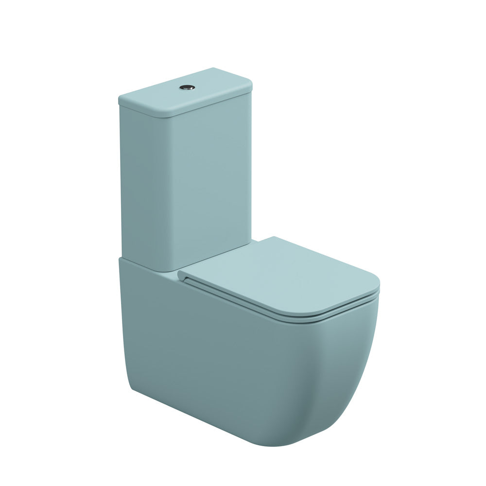 Vaso con cassetta Monoblocco WC a Terra in ceramica Rimless GSG BRIO