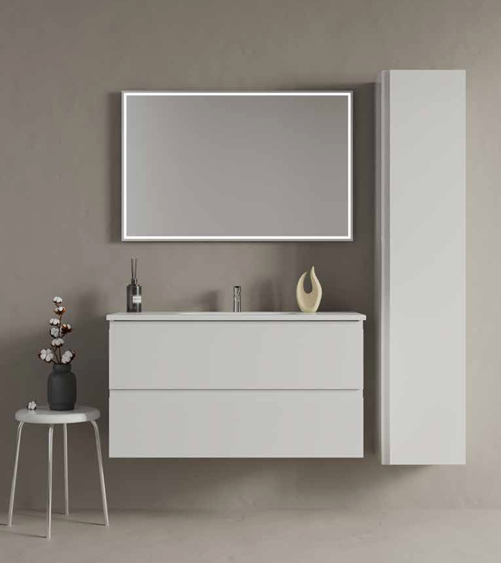 Composizione Mobile da Bagno IDEA STELLA OVER 100.3 BIANCO LUCIDO
