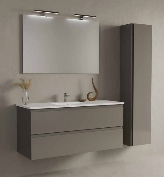 Composizione Mobile da Bagno IDEA STELLA OVER 120.1 GRIGIO VULCANO LUCIDO