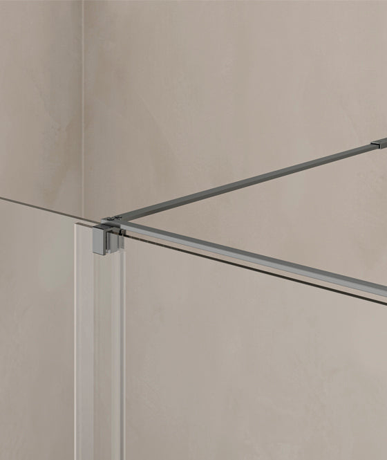 PARETE DOCCIA CON PORTA SCORREVOLE TDA INOX RAIL IR-PSC