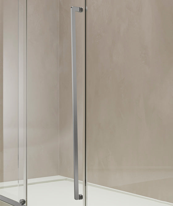 PARETE DOCCIA CON PORTA SCORREVOLE TDA INOX RAIL IR-PSC