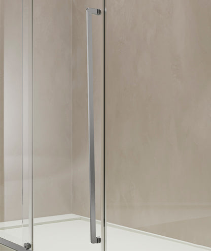 PARETE DOCCIA CON PORTA SCORREVOLE TDA INOX RAIL IR-PSC