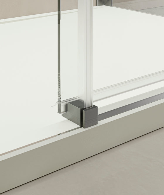 PARETE DOCCIA CON PORTA SCORREVOLE TDA INOX SCROLL IS-PSC