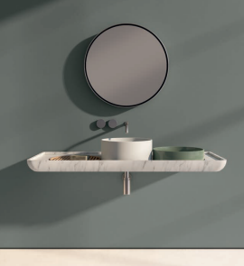 Lavabo Sospeso in ceramica NIC DESIGN MEDITERRANEO 121 - 121x46x7 cm