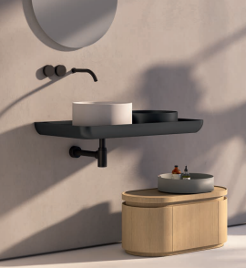 Lavabo Sospeso in ceramica NIC DESIGN MEDITERRANEO 88 - 88x46x7 cm
