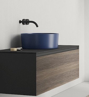 Lavabo da Appoggio in ceramica NIC DESIGN MINI LIVING TONDO 33