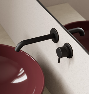 MISCELATORE MONOCOMANDO LAVABO A PARETE NIC DESIGN MADE 25 cm