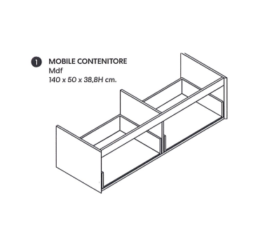 Mobile Contenitore in MDF LACCATO NIC DESIGN BELT