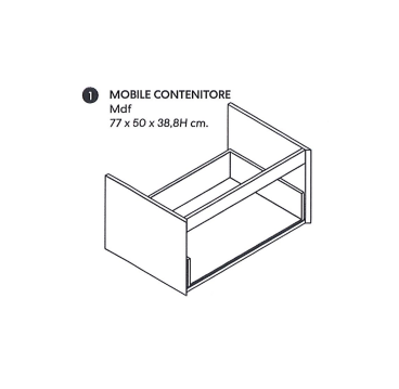 Mobile Contenitore in MDF LACCATO NIC DESIGN BELT