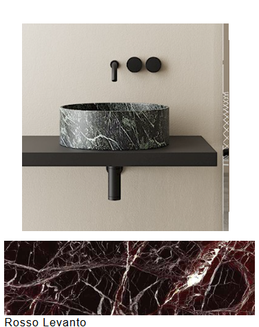 Lavabo da Appoggio in Ceramica o Pietra NIC DESIGN MOD - D. 42 x H. 12 Cm