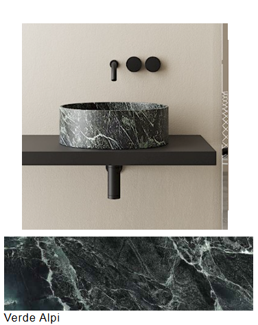 Lavabo da Appoggio in Ceramica o Pietra NIC DESIGN MOD - D. 42 x H. 12 Cm