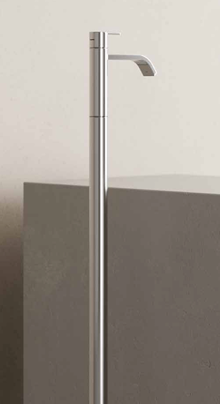 MISCELATORE MONOCOMANDO DA TERRA LAVABO FREESTANDING NIC DESIGN SOLO 13/18x102 cm