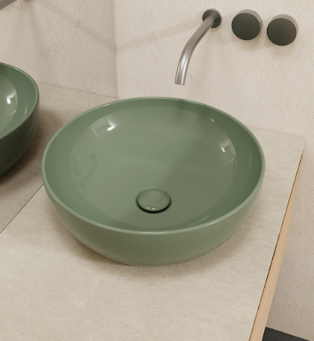 Lavabo Bacinella da Appoggio in ceramica NIC DESIGN OVVIO 42 mm