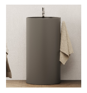 Lavabo Freestanding in ceramica NIC DESIGN OVVIO CON FORO MISCELATORE