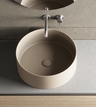 Lavabo Tondo da Appoggio in ceramica NIC DESIGN OVVIO 36 mm