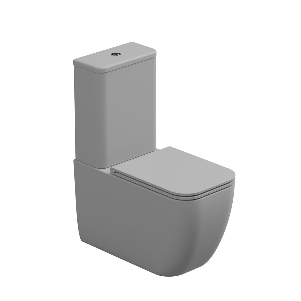 Vaso con cassetta Monoblocco WC a Terra in ceramica Rimless GSG BRIO