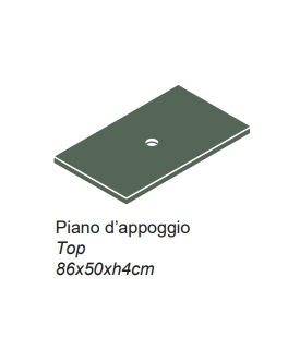 Piano d'appoggio in MDF LACCATO/ESSENZA NIC DESIGN OVER - 86x50x4 cm
