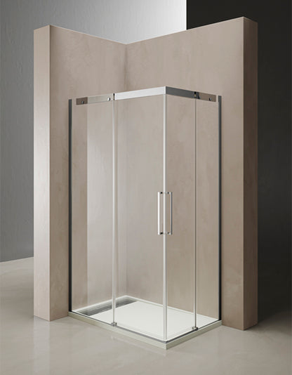 PARETE DOCCIA CON PORTA SCORREVOLE x ANGOLO TDA PLUMA EVO PL-ASC