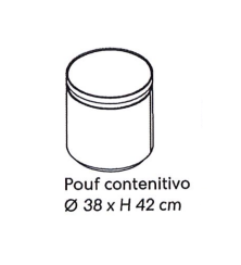 POUF Contenitivo in Ceramica NIC DESIGN MEDITERRANEO