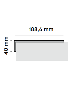 Profilo per scale coordinato SPC Woodco Flow 40 effetto legno