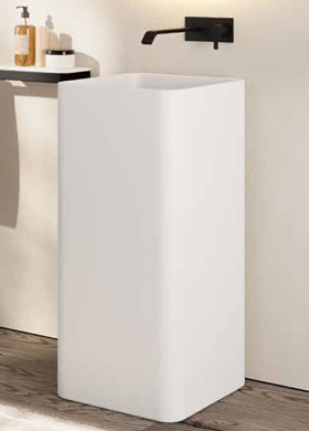 Lavabo Freestanding in ceramica NIC DESIGN SEMPLICE SENZA FORO MISCELATORE